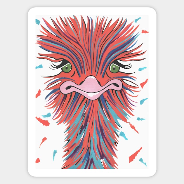 Cute Ostrich Sticker by SartorisArt1